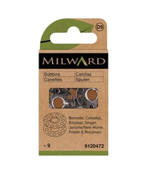 Lot de 9 Canettes Milward pour Bernette, Celestial, Empisal, Frister & Rossman, Janome/New Home et Singer Gris