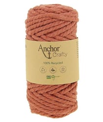Corde de Coton Recyclé Macramé Anchor Crafty - 250gr - Anchor 116 Rouge (Brique)