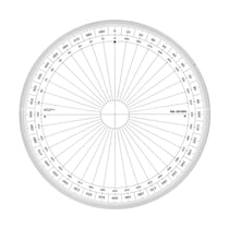Graphoplex - Rapporteur cercle entier grades Ø 20 cm
