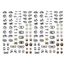 376 gommettes adhésives - yeux