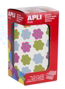 Rouleau de gommettes en forme de fleur 20x18 mm