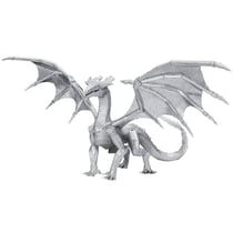 MetalEarth: PREMIUM SERIES - STEEL DRAGON 30x12,5x17,8cm, maquette 3D en métal avec 3,5 feuilles, en boîte 13,5x22x2cm, 14+
