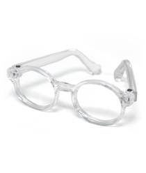 Lunettes Rondes pour Amigurumi / Poupée - 6,5 x 2,5 cm - Circulo Transparent