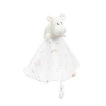 Doudou mouchoir rond en mousseline de coton - modèle Hippo - Trois Kilos Sept