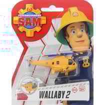 Véhicule en métal sam le pompier - wallaby 2 hélicoptère de pompier jaune - voiture miniature - dickie 203091000f