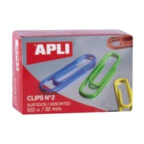 Trombones couleurs assorties nº2 32 mm 100 u.