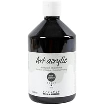 Peinture Acrylique, semi-brillant, opaque, noir, 500 ml/ 1 flacon