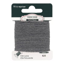 Lot de 3 fils à repriser laine 15m gris foncé