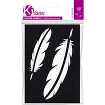 Ki-Sign - Pochoir adhésif Plumes 7x10 cm