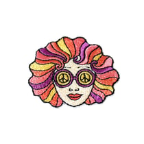 Ecusson thermocollant esprit seventies femme 3,5c mx 4,5cm