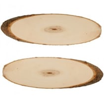 Set 2 rondelles 34 à 40 cm - bois - Artemio