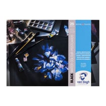 Bloc de papier aquarelle Van Gogh 10,5 x 14,8cm 360g 25 feuilles noires