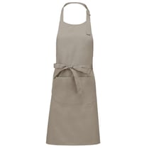 Tablier cuisine beige polycoton avec poche