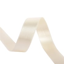 Bobine 25m ruban satin double face Blanc d'ivoire fabriqué en France