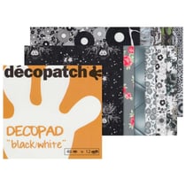Bloc Decopad Décopatch Noir et blanc - 15 x 15 cm - 48 feuilles