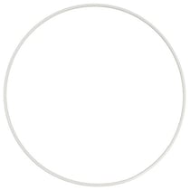 Cercle nu en métal, d 25 cm, blanc, 1 pièce
