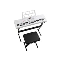 LALAHO - GEP-110 - Clavier électronique 61 touches - Blanc et Noir