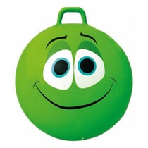 Ballon sauteur smiley content 65 cm vert - skippy ball - jeu pour rebondir enfant