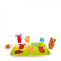 Puzzle Tactile Animaux de la Foret - HAPE - E1621 - Vert - Bois - Dès 2 ans