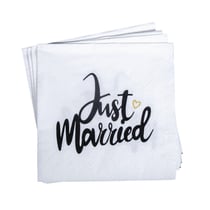 Rayher - Serviette Just married 33 cm 20 pièces