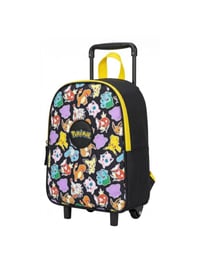 Sac à dos à roulettes Mybagstory - Noir,Multicolore - Pokémon - 1 compartiment