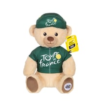 Peluche - Peluche Officielle Ours Tour de France "Maillot et Casquette Sprinteur vert" – 24 cm