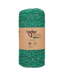 Corde de Coton Recyclé Macramé Anchor Crafty Fine Metallic - 250gr - Anchor Vert