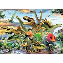 Puzzle le monde des dinosaures 500 pieces - collection animaux prehistoriques - educa - 17961