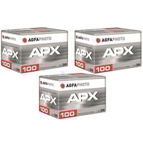 Pack 3 x Pellicule Agfaphoto APX100 Professionnel 135-36 B&W