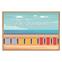 Tableau mural encadré illustration le Touquet 65x97 cm