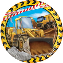 8 Assiettes Chantier de Construction