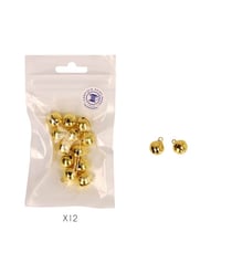 Grelots laiton 12 mm - sachet de 12 - coloris or ou argent or