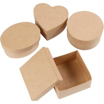 Boîtes moyennes, H : 5 cm, d 10-12 cm, 4 pièces/ 1 Pq.