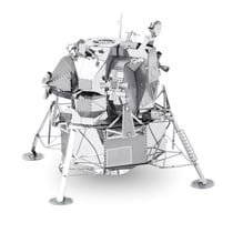 MetalEarth Espace: APOLLO LUNAR MODULE 6x6x5.5cm, maquette 3D en métal avec 2 feuilles, sur carte 12x17cm, 14+