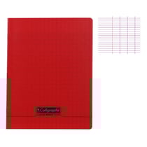 Cahier - 17x22(cm) - Grands carreaux - 192 pages - couverture en polypro - sans spirale - Clairefontaine - Calligraphe