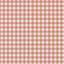 Tissu Coton enduit léger Rayures Rose et vert sur fond Blanc - Au mètre