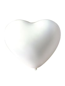 Ballons de baudruche gonflables Blanc Coeur (x10)