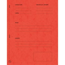 Paquet de 25 dossiers de plaidoirie Pour/Contre carte lustrée 25x32cm - Rouge - x 5 - Exacompta