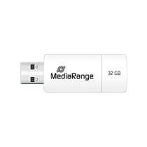 MediaRange Clé USB 2.0 32Go pour Transfert et Sauvegarde de Fichiers Blanc