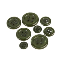 Lot de 3 boutons ronds 4 trous sapin