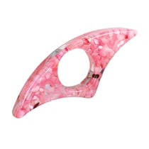 Bague de lecture en résine forme pétale-arc rose