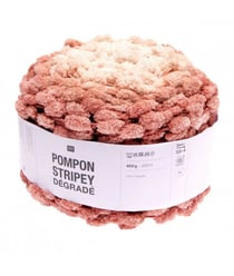 Fil à tricoter Pompon Stripey Dégradé 400GR - Rico Design 007 Poudre
