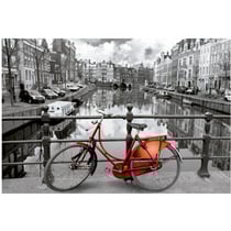 Puzzle noir et blanc amsterdam et le velo 3000 pieces - collection paysage - educa - 16018