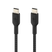 Câble USB-C vers USB-C 18W Power Delivery Nylon Tressé 1m Belkin noir