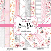 10 papiers scrapbooking 30 x 30 cm FABRIKA DECORU SAY YES