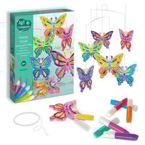 Mobile vitrail papillons - peinture - sentosphere - 2430 - kit loisir creatif
