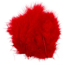 Duvet, dim. 5-12 cm, rouge, 15 pièces/ 1 Pq.