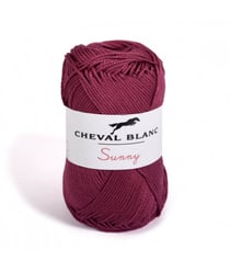 Pelote de coton à tricoter SUNNY UNI - Cheval blanc - PPSC 153 Violet
