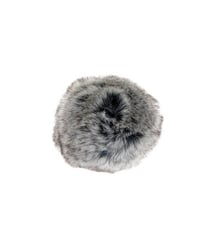 Pompons fausse fourrure - 10cm de diamètre - Unic 02 Gris Chiné