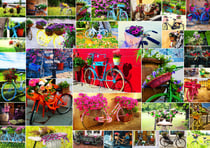 Puzzle 1500 pièces - Collage - Vélos - Grafika